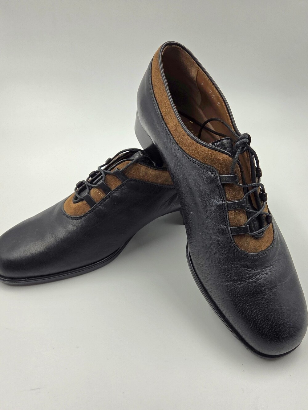 🖤Vtg Roberto Capucci Leather & Suede Lace-Up Shoes New Old Stock Unworn Italy